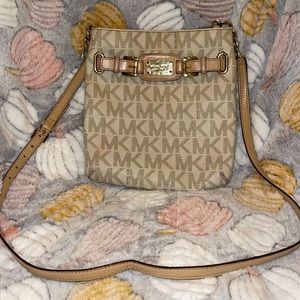 White mk logo crossbody